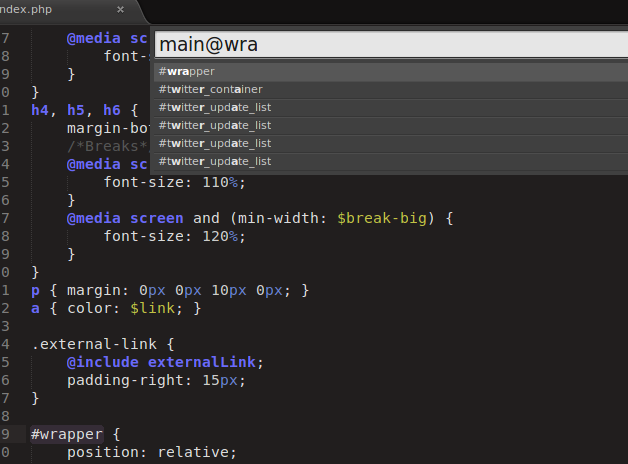 Find file with class name in Sublime.